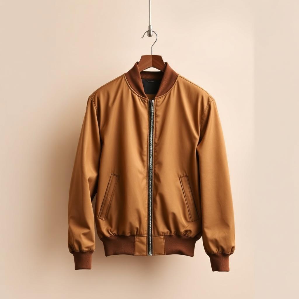 Camel Bomber Jacket